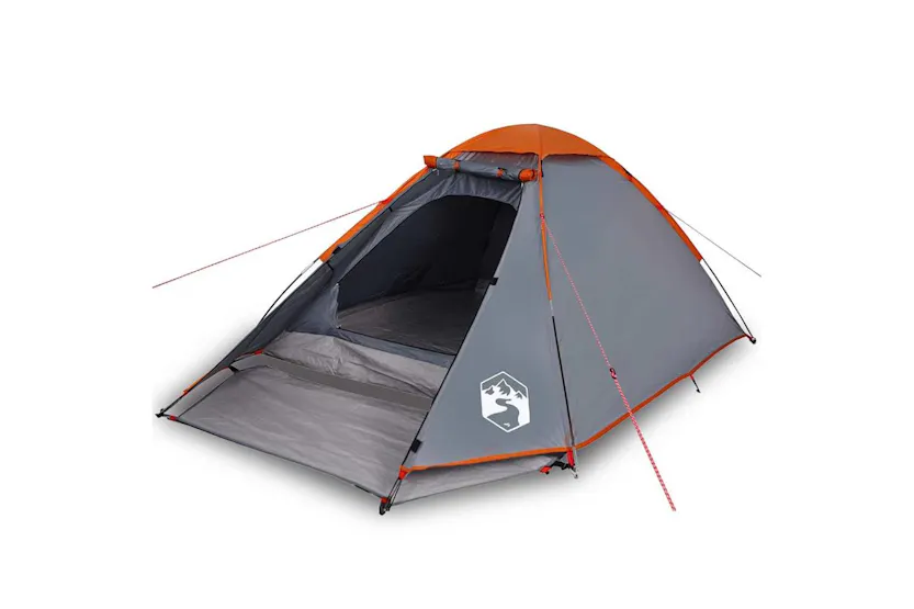 Vidaxl Camping Tent Dome 4-person Grey And Orange Waterproof Vidaxl Camping Tent Dome 4-person Grey And Orange Waterproof
