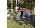 Vidaxl Camping Tent Dome 4-person Grey And Orange Waterproof Vidaxl Camping Tent Dome 4-person Grey And Orange Waterproof