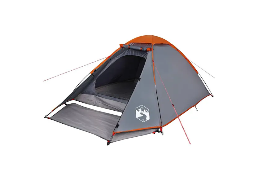 Vidaxl Camping Tent Dome 4-person Grey And Orange Waterproof Vidaxl Camping Tent Dome 4-person Grey And Orange Waterproof