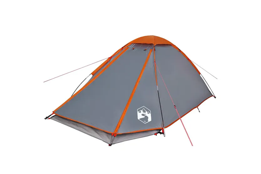 Vidaxl Camping Tent Dome 4-person Grey And Orange Waterproof Vidaxl Camping Tent Dome 4-person Grey And Orange Waterproof