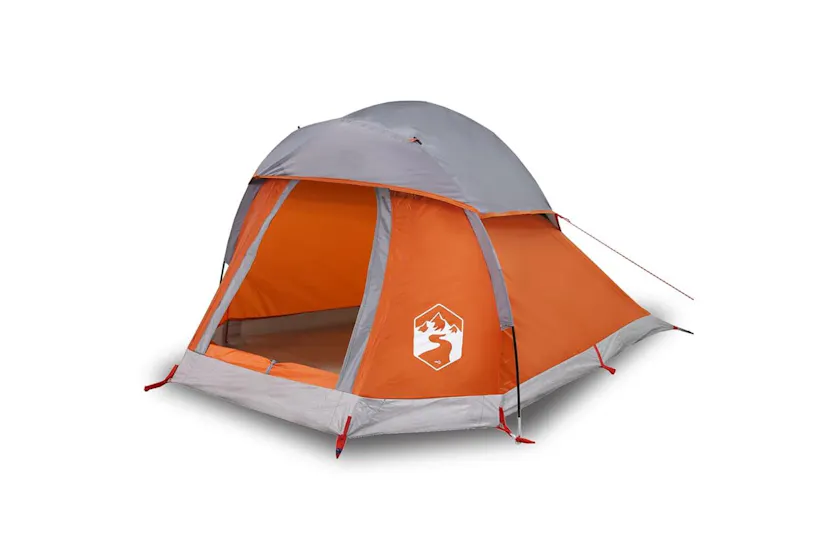 Vidaxl Camping Tent Dome 1-person Grey And Orange Waterproof Vidaxl Camping Tent Dome 1-person Grey And Orange Waterproof
