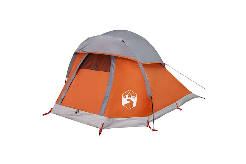 Vidaxl Camping Tent Dome 1-person Grey And Orange Waterproof Vidaxl Camping Tent Dome 1-person Grey And Orange Waterproof