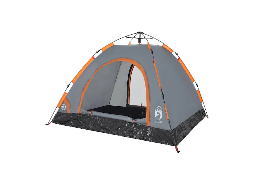Vidaxl Camping Tent 3-person Grey And Orange Quick Release Vidaxl Camping Tent 3-person Grey And Orange Quick Release