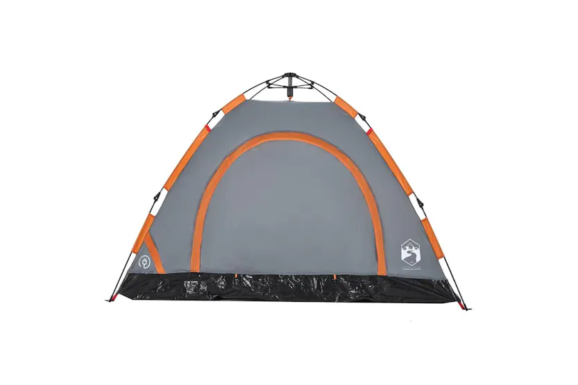 Vidaxl Camping Tent 3-person Grey And Orange Quick Release Vidaxl Camping Tent 3-person Grey And Orange Quick Release