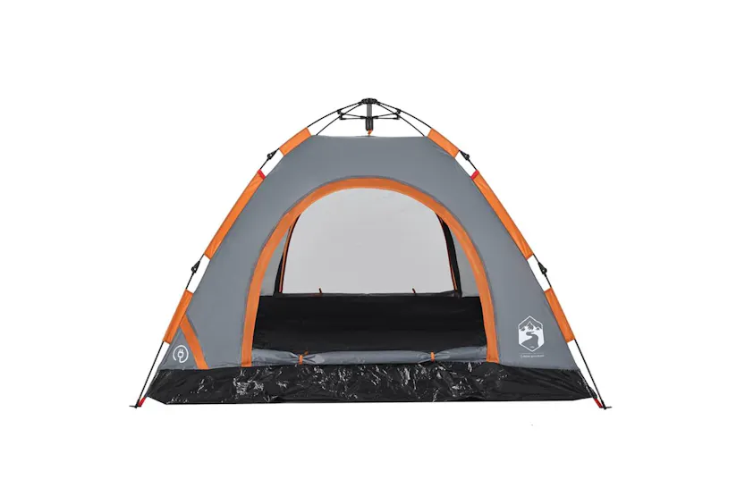 Vidaxl Camping Tent 3-person Grey And Orange Quick Release Vidaxl Camping Tent 3-person Grey And Orange Quick Release
