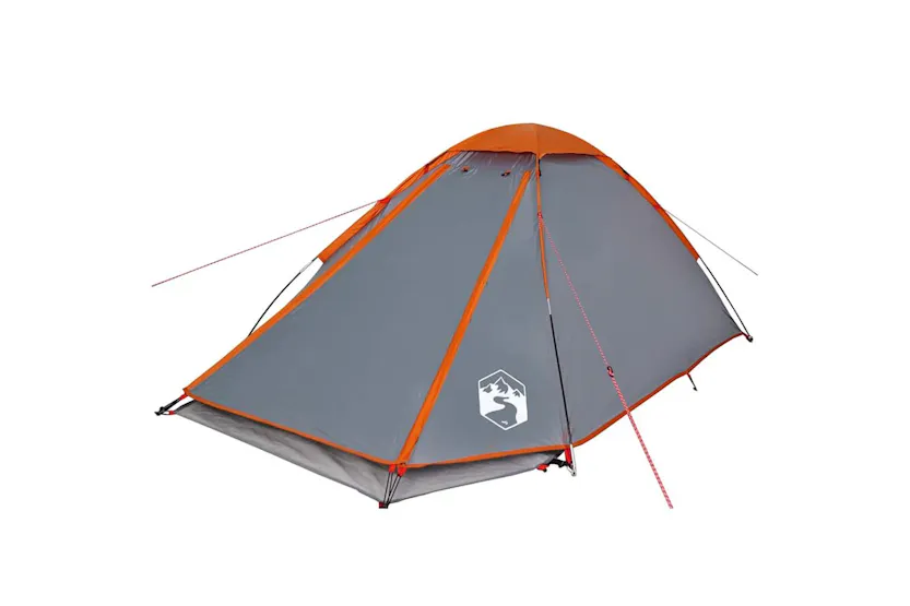 Vidaxl Camping Tent Dome 2-person Grey And Orange Waterproof Vidaxl Camping Tent Dome 2-person Grey And Orange Waterproof