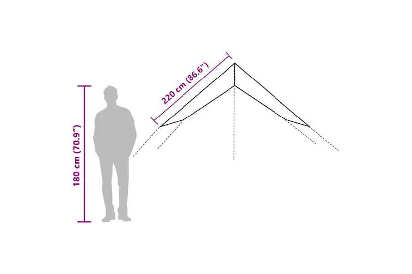 Vidaxl Camping Tarp Green 420x440 Cm Waterproof Vidaxl Camping Tarp Green 420x440 Cm Waterproof