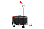 Vidaxl Bike Trailer Black And Orange 30 Kg Iron Vidaxl Bike Trailer Black And Orange 30 Kg Iron