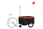 Vidaxl Bike Trailer Black And Orange 30 Kg Iron Vidaxl Bike Trailer Black And Orange 30 Kg Iron