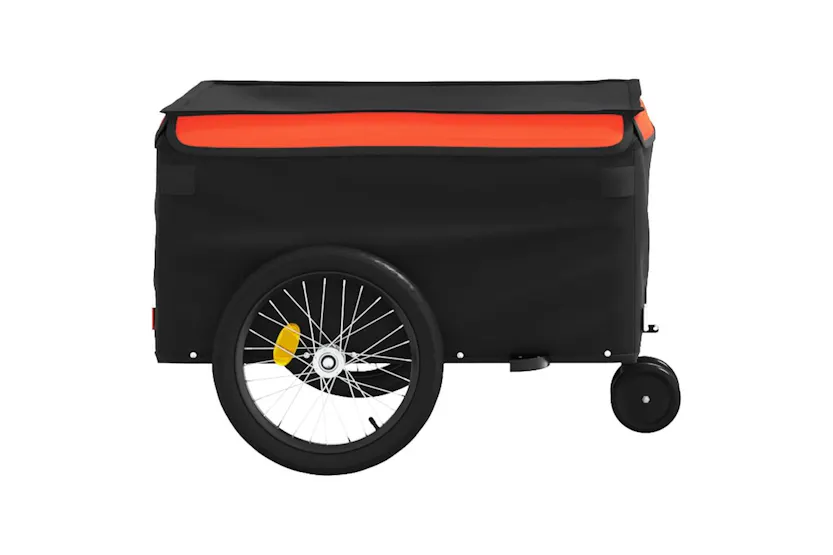 Vidaxl Bike Trailer Black And Orange 30 Kg Iron Vidaxl Bike Trailer Black And Orange 30 Kg Iron