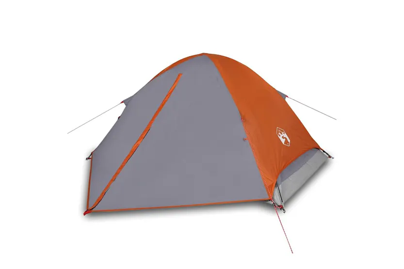 Vidaxl Camping Tent Dome 4-person Grey And Orange Waterproof Vidaxl Camping Tent Dome 4-person Grey And Orange Waterproof