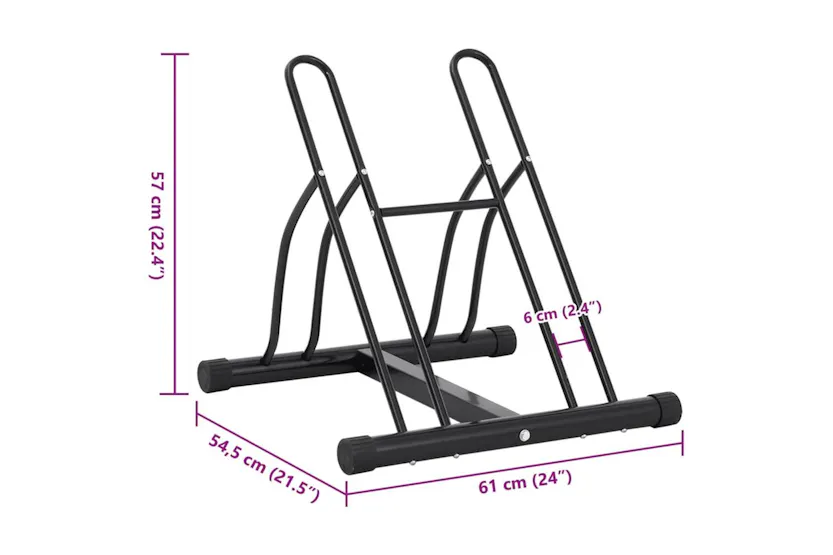 Vidaxl Bicycle Stand For 2 Bikes Floor Freestanding Steel Vidaxl Bicycle Stand For 2 Bikes Floor Freestanding Steel