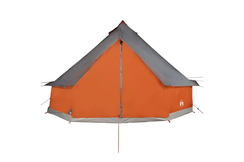 Vidaxl Family Tent Tipi 12-person Grey And Orange Waterproof Vidaxl Family Tent Tipi 12-person Grey And Orange Waterproof