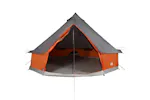 Vidaxl Family Tent Tipi 12-person Grey And Orange Waterproof Vidaxl Family Tent Tipi 12-person Grey And Orange Waterproof
