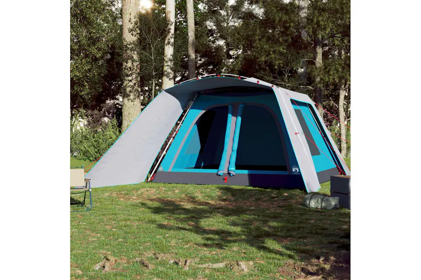Vidaxl Family Tent With Porch 9-person Blue Quick Release Vidaxl Family Tent With Porch 9-person Blue Quick Release