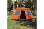 Vidaxl Family Tent Dome 6-person Grey And Orange Quick Release Vidaxl Family Tent Dome 6-person Grey And Orange Quick Release