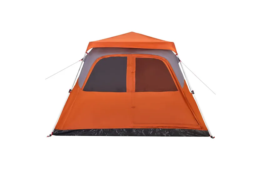 Vidaxl Family Tent Dome 6-person Grey And Orange Quick Release Vidaxl Family Tent Dome 6-person Grey And Orange Quick Release