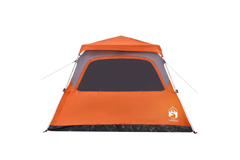 Vidaxl Family Tent Dome 6-person Grey And Orange Quick Release Vidaxl Family Tent Dome 6-person Grey And Orange Quick Release