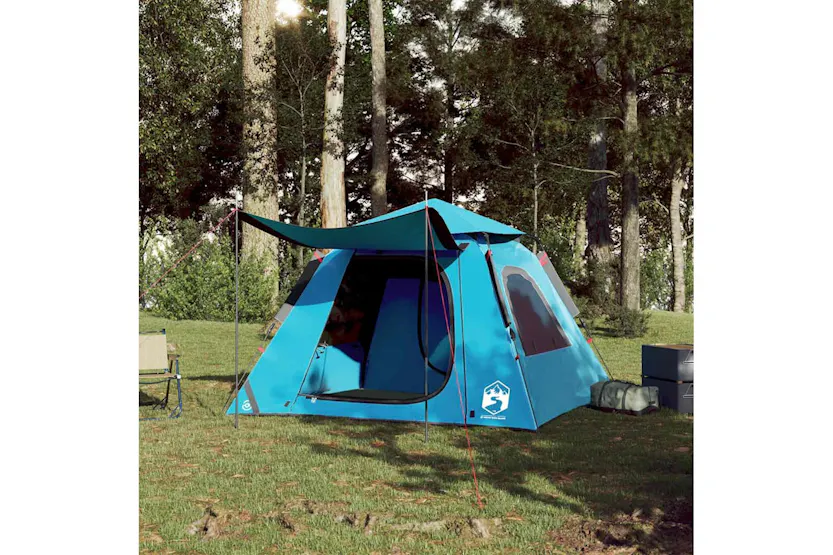 Vidaxl Camping Tent Dome 4-person Blue Quick Release Vidaxl Camping Tent Dome 4-person Blue Quick Release