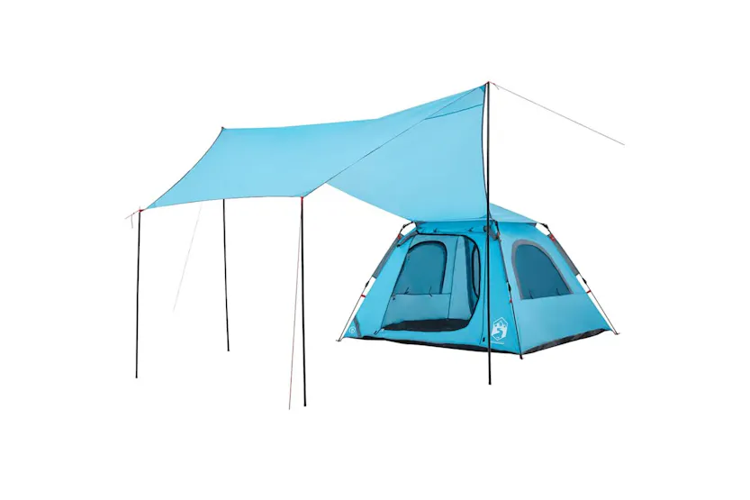 Vidaxl Camping Tent Dome 4-person Blue Quick Release Vidaxl Camping Tent Dome 4-person Blue Quick Release