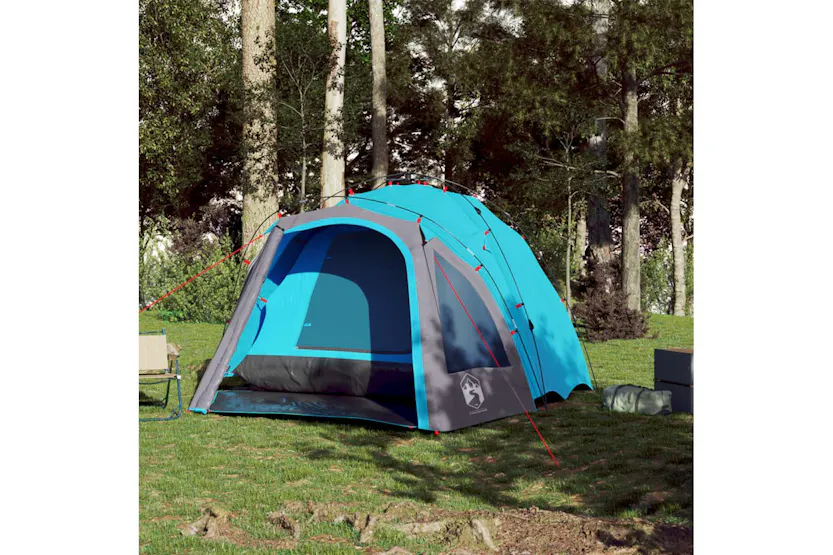 Vidaxl Camping Tent Dome 3-person Blue Quick Release Vidaxl Camping Tent Dome 3-person Blue Quick Release
