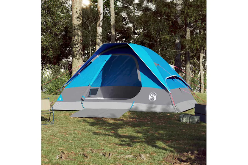 Vidaxl Camping Tent Dome 4-person Blue Waterproof Vidaxl Camping Tent Dome 4-person Blue Waterproof