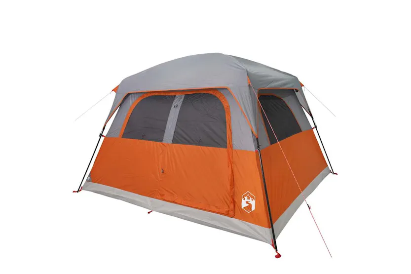 Vidaxl Family Tent Cabin 6-person Orange Waterproof Vidaxl Family Tent Cabin 6-person Orange Waterproof