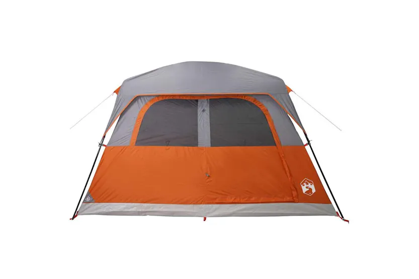 Vidaxl Family Tent Cabin 6-person Orange Waterproof Vidaxl Family Tent Cabin 6-person Orange Waterproof