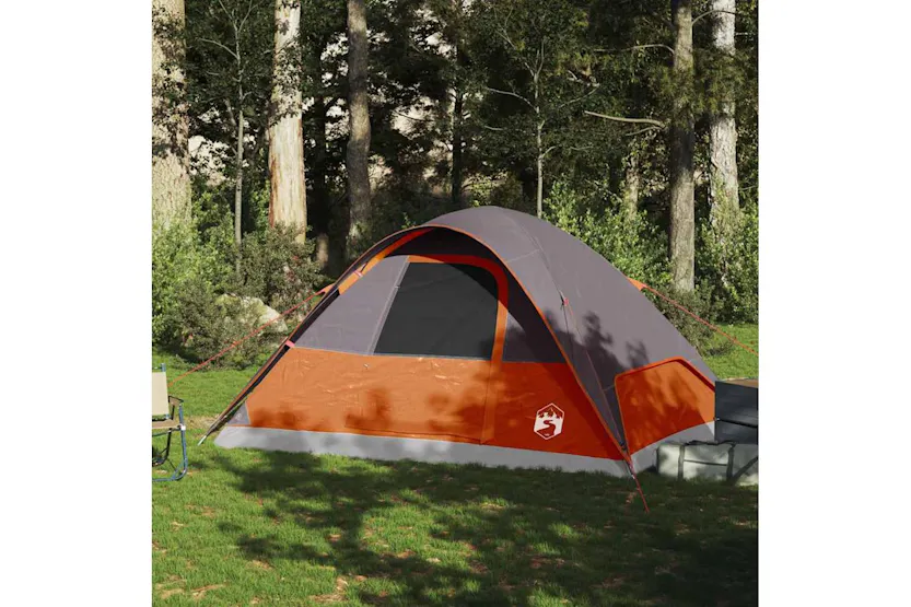 Vidaxl Family Tent Dome 6-person Orange Waterproof Vidaxl Family Tent Dome 6-person Orange Waterproof