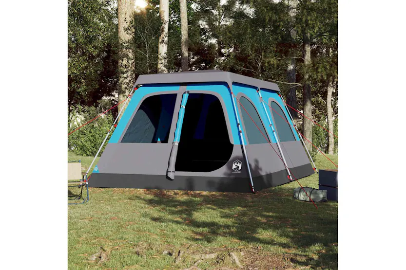 Vidaxl Family Tent Dome 10-person Blue Quick Release Vidaxl Family Tent Dome 10-person Blue Quick Release