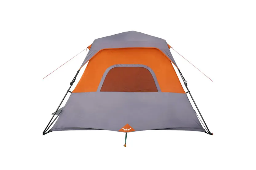 Vidaxl Family Tent 6-person Grey And Orange Quick Release Waterproof Vidaxl Family Tent 6-person Grey And Orange Quick Release Waterproof