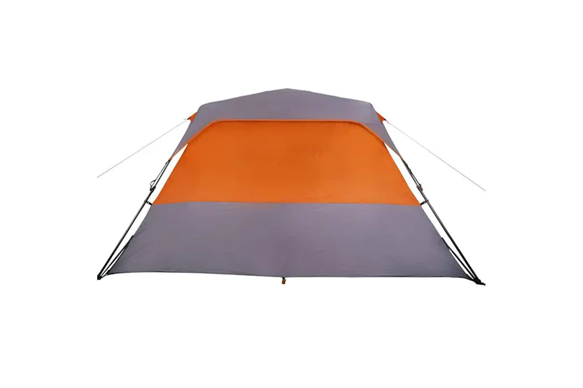 Vidaxl Family Tent 6-person Grey And Orange Quick Release Waterproof Vidaxl Family Tent 6-person Grey And Orange Quick Release Waterproof