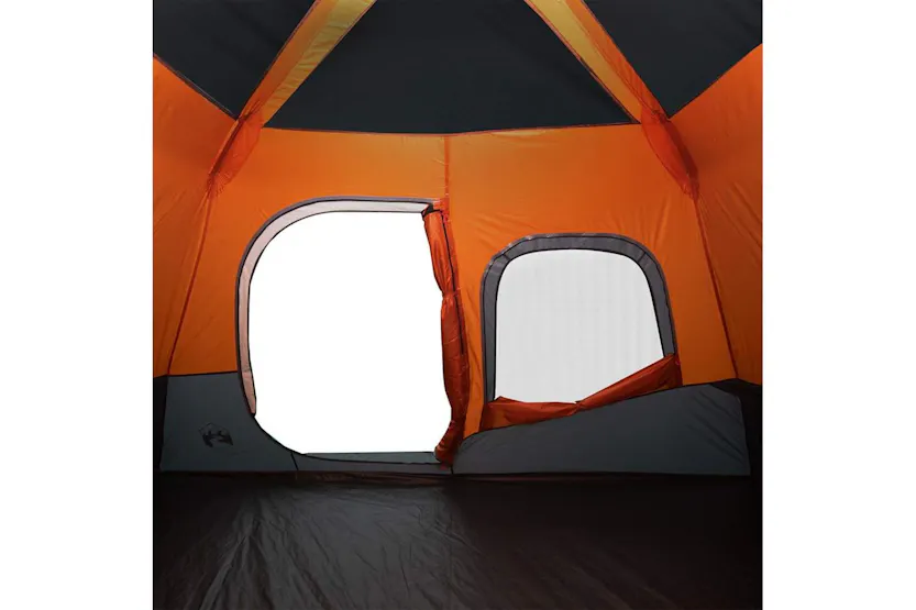 Vidaxl Family Tent 6-person Grey And Orange Quick Release Waterproof Vidaxl Family Tent 6-person Grey And Orange Quick Release Waterproof