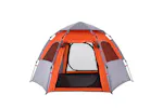 Vidaxl Camping Tent Cabin 4-person Grey And Orange Quick Release Vidaxl Camping Tent Cabin 4-person Grey And Orange Quick Release