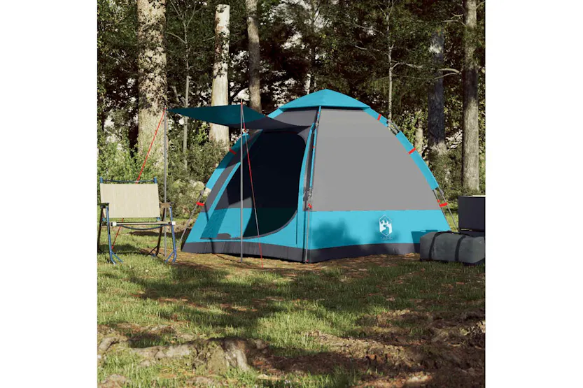 Vidaxl Camping Tent Cabin 4-person Blue Quick Release Vidaxl Camping Tent Cabin 4-person Blue Quick Release