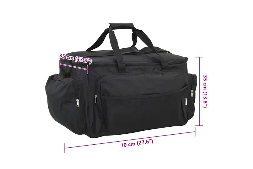 Vidaxl Fishing Bag Waterproof Black Oxford Fabric Vidaxl Fishing Bag Waterproof Black Oxford Fabric