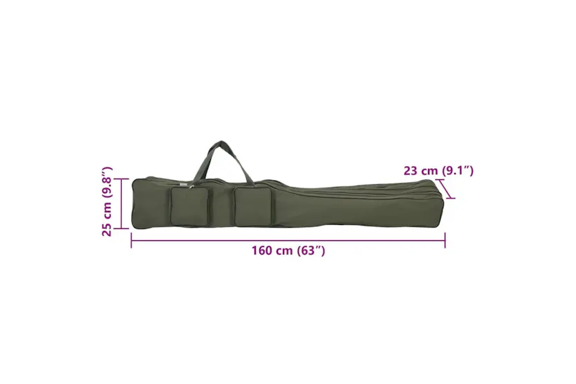 Vidaxl Fishing Rod Bag Dark Green 160 Cm Oxford Fabric Vidaxl Fishing Rod Bag Dark Green 160 Cm Oxford Fabric