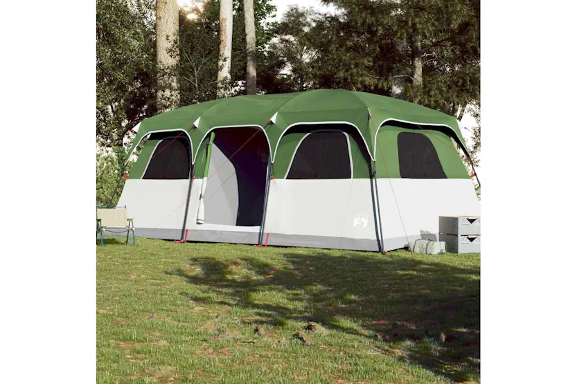 Vidaxl Family Tent Cabin 10-person Green Waterproof Vidaxl Family Tent Cabin 10-person Green Waterproof