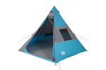 Vidaxl Camping Tent Tipi 7-person Blue Waterproof Vidaxl Camping Tent Tipi 7-person Blue Waterproof