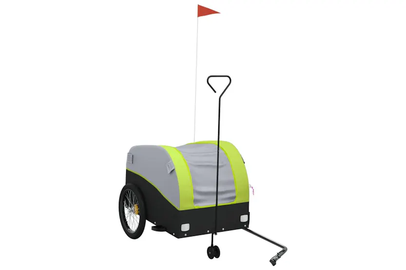 Vidaxl Bike Trailer Black And Green 45 Kg Iron Vidaxl Bike Trailer Black And Green 45 Kg Iron