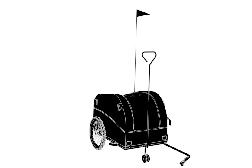 Vidaxl Bike Trailer Black And Green 45 Kg Iron Vidaxl Bike Trailer Black And Green 45 Kg Iron