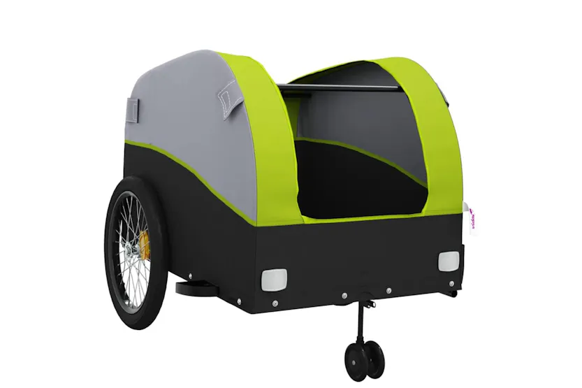 Vidaxl Bike Trailer Black And Green 45 Kg Iron Vidaxl Bike Trailer Black And Green 45 Kg Iron