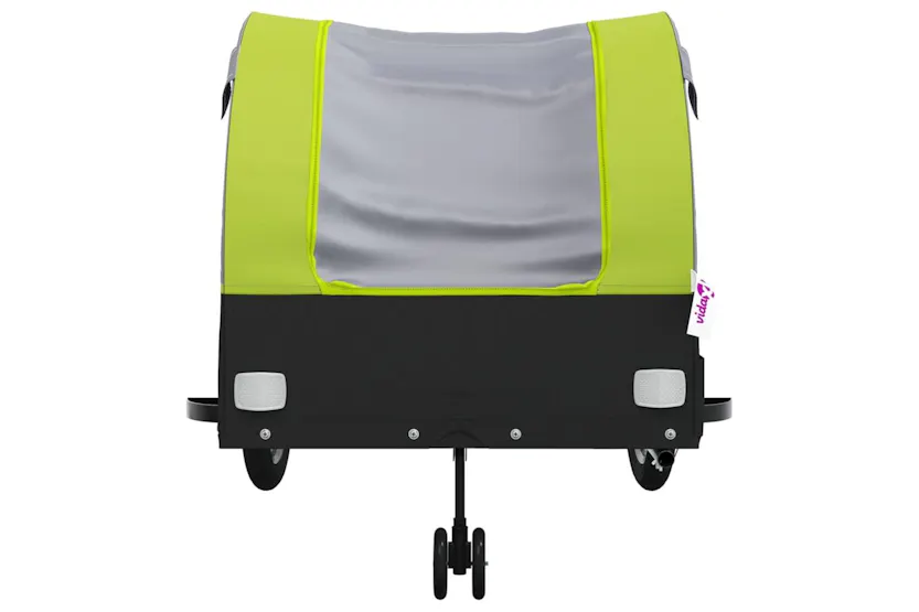Vidaxl Bike Trailer Black And Green 45 Kg Iron Vidaxl Bike Trailer Black And Green 45 Kg Iron