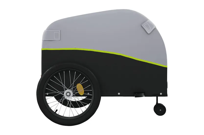 Vidaxl Bike Trailer Black And Green 45 Kg Iron Vidaxl Bike Trailer Black And Green 45 Kg Iron