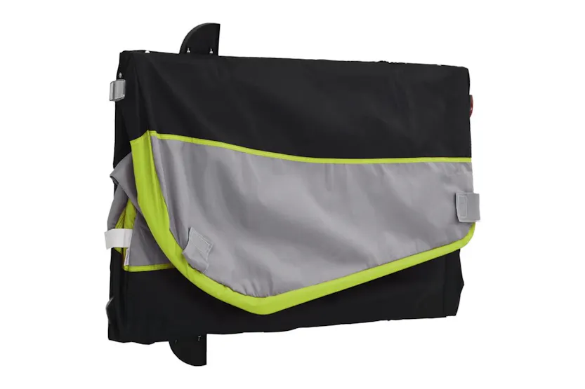 Vidaxl Bike Trailer Black And Green 45 Kg Iron Vidaxl Bike Trailer Black And Green 45 Kg Iron