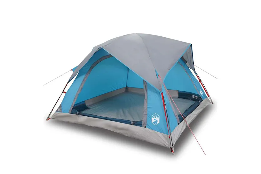 Vidaxl Camping Tent Cabin 4-person Blue Waterproof Vidaxl Camping Tent Cabin 4-person Blue Waterproof