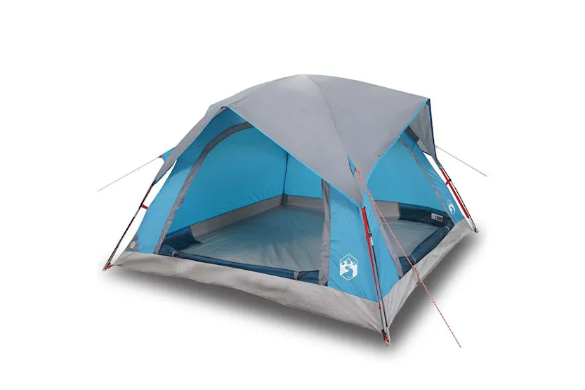 Vidaxl Camping Tent Cabin 4-person Blue Waterproof Vidaxl Camping Tent Cabin 4-person Blue Waterproof