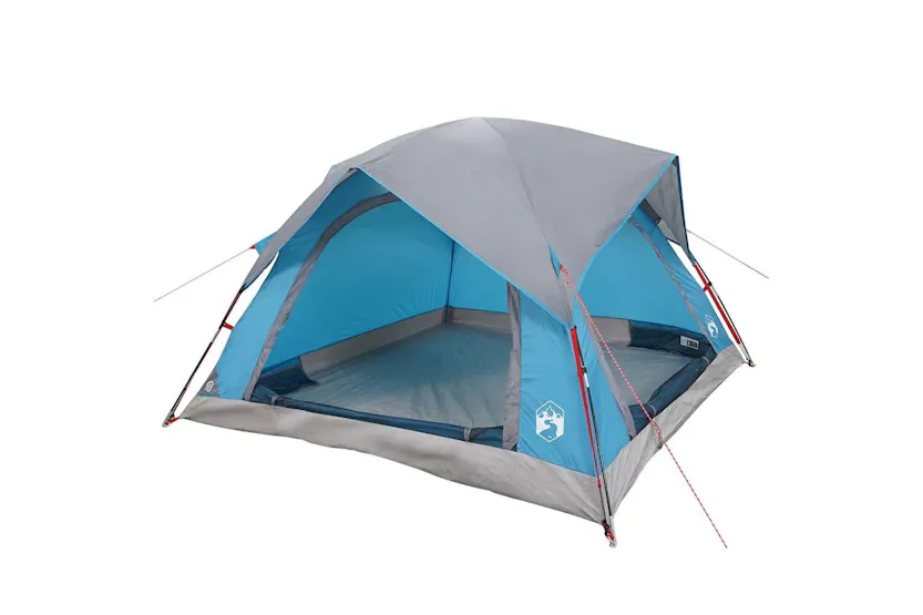 Vidaxl Camping Tent Cabin 4-person Blue Waterproof Vidaxl Camping Tent Cabin 4-person Blue Waterproof