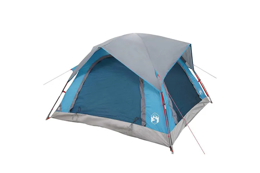 Vidaxl Camping Tent Cabin 4-person Blue Waterproof Vidaxl Camping Tent Cabin 4-person Blue Waterproof