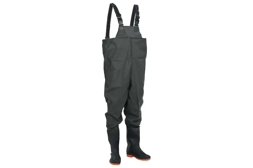 Vidaxl Chest Waders With Boots Dark Green Size 40 Vidaxl Chest Waders With Boots Dark Green Size 40
